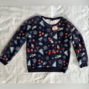 LOVE BY DESIGN Not so Ugly Christmas Sweater Womens Large Reindeer Applique